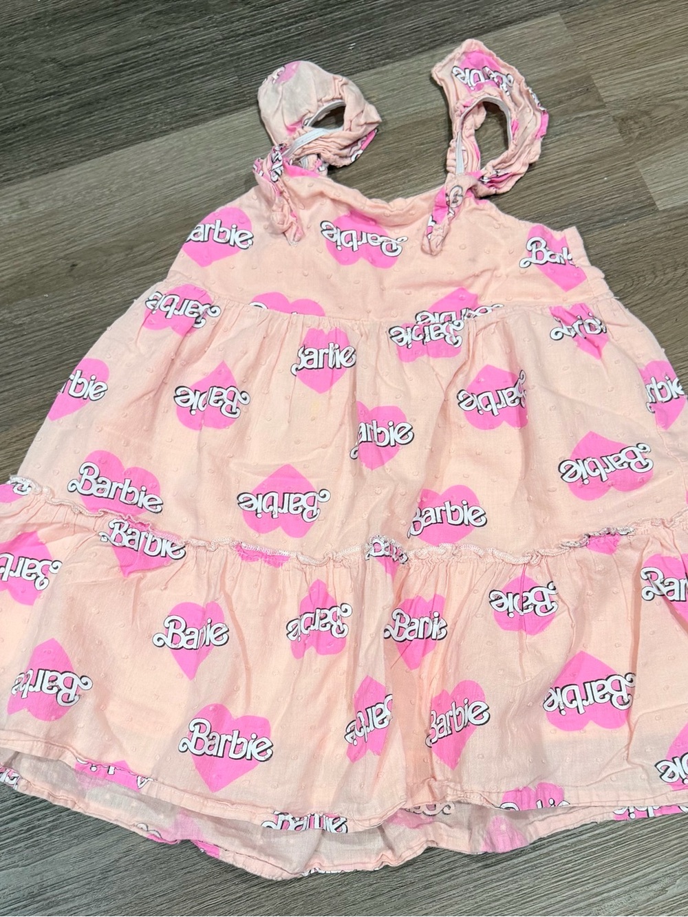 Barbie Light Pink Dress with Bright Pink Heart Logo Print
